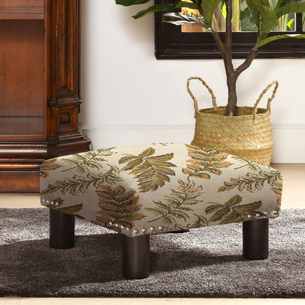 Jules 16 quotSquare Footstool Accent Ottoman   Transitional   Footstools And Ottomans   by Jennifer Taylor Home  Houzz