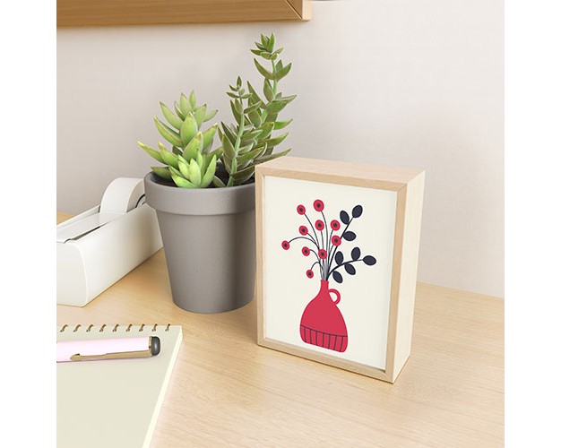 Alisa Galitsyna Red Vase Framed Mini Art Print Society6