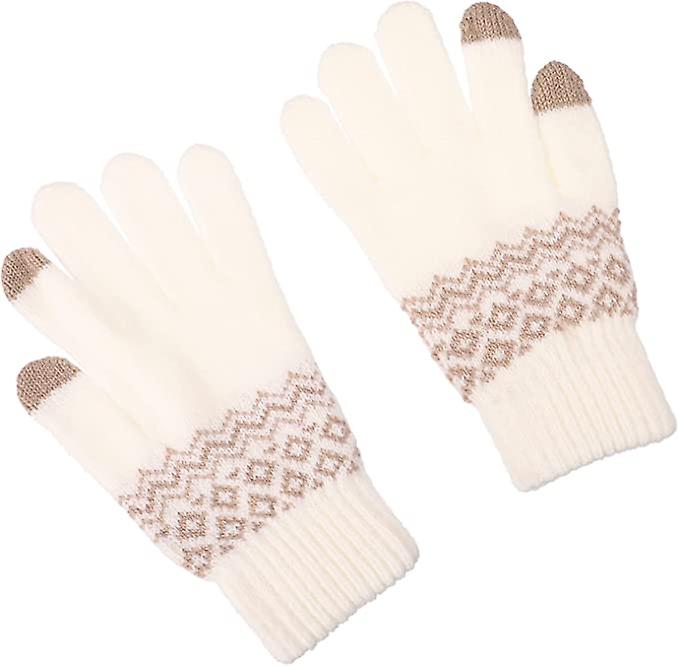 1 Pair Finger Gifts Cycling And Cold Windproof For Men Elastic Woven Thermal Unisex Knitted Full Outdoor Screen Birthday Anti Universal Warm Touch Thi