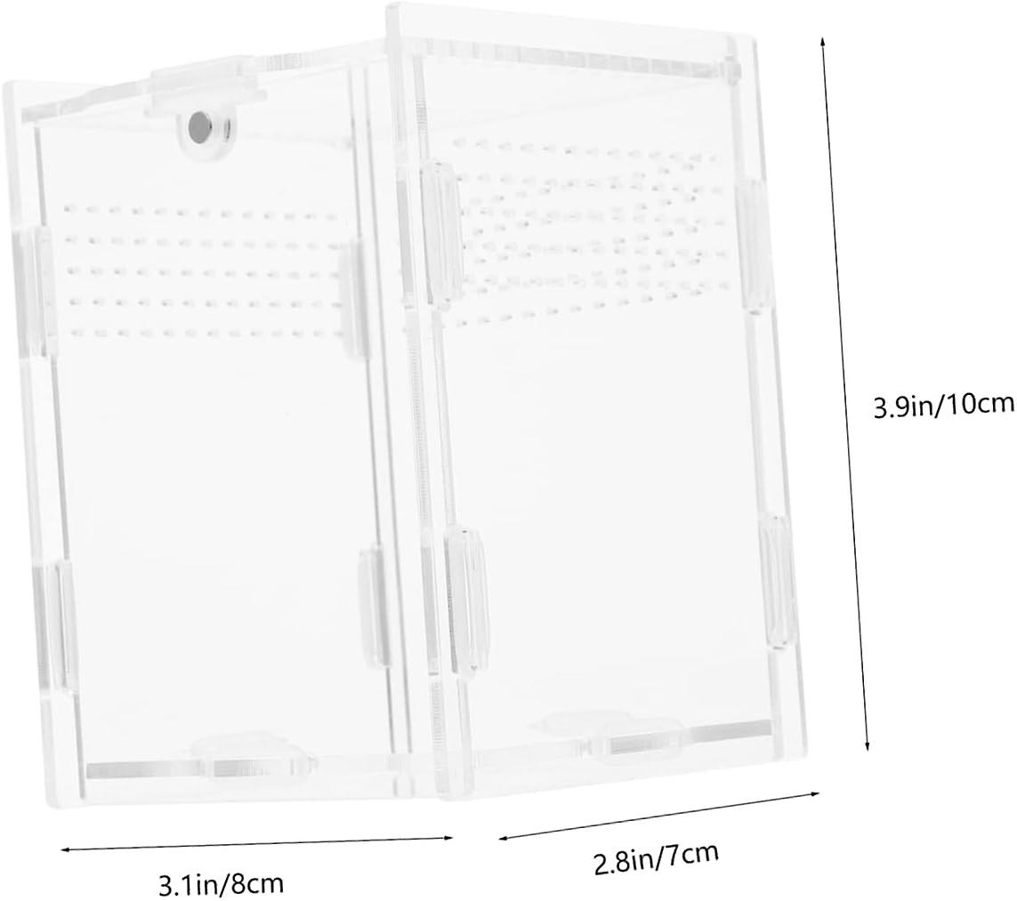 1pc Box Reptile Feeding Box Mini Containers Clear Plastic Container Plastic Spiders Reptivite Reptil