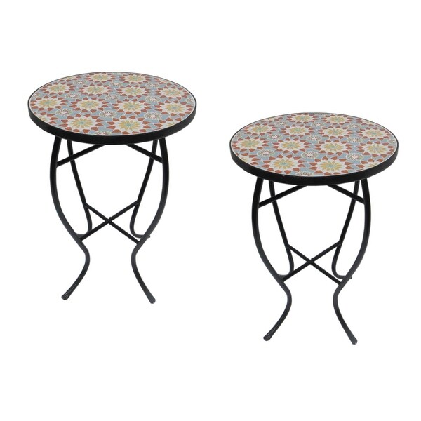 Mosaic Art Collection Accent Table (Set of 2)