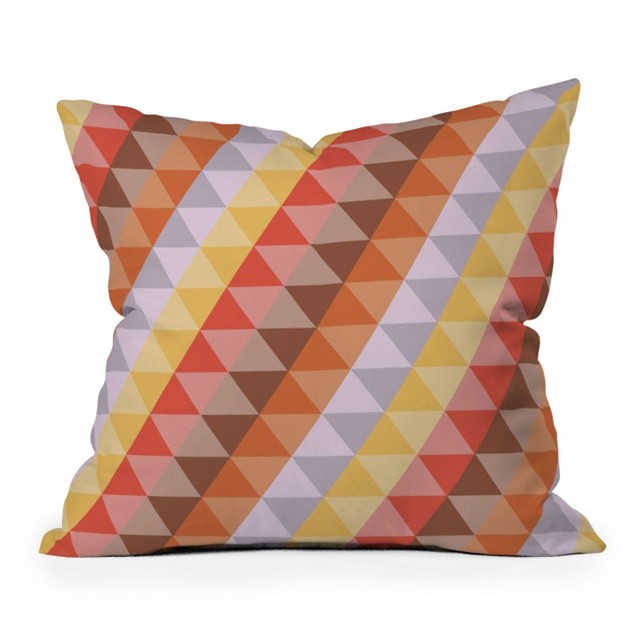 Sewzinski Desert Diamonds Outdoor Throw Pillow Orange Deny Designs