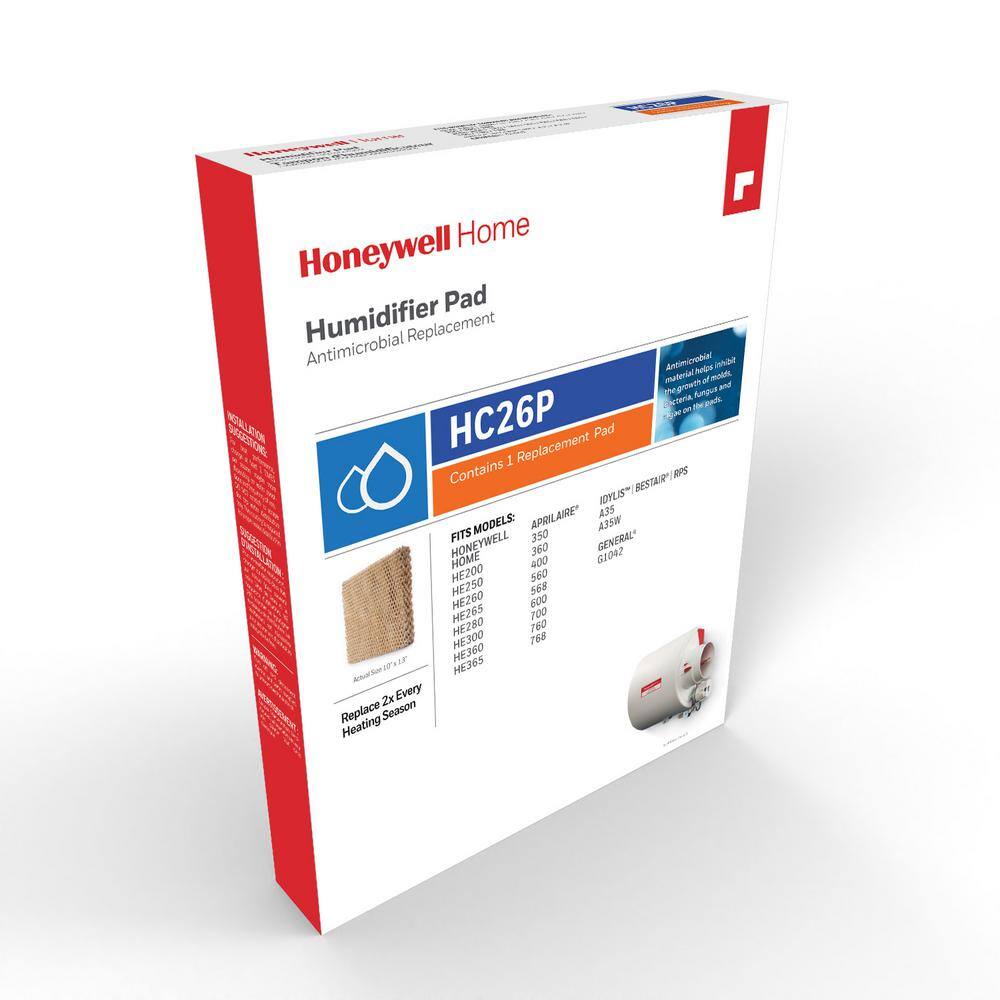 Honeywell Home Whole-House Flow-Through Replacement Air Humidifier Pad HC26P