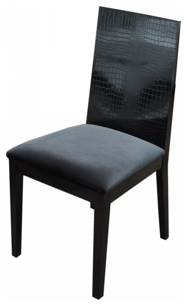 Nicole Black Dining Chair  Set of 2   Contemporary   Dining Chairs   by V.S.D Furniture  Houzz