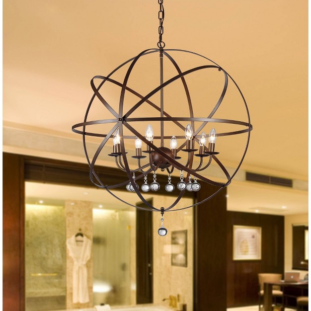 X 31 quot X 8 quot 8 light Jossie Chandelier Brown Warehouse Of 