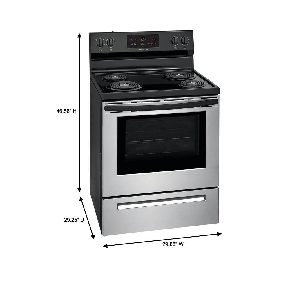 Frigidaire 30 in. 5.3 cu. ft. Electric Range with Self Clean in Stainless Steel FFEF3016VS