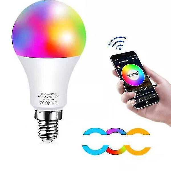 Led Wifi Smart Bulb Rgb+white+warm Light Work With Alexa/google Home App Remote Control Lamp