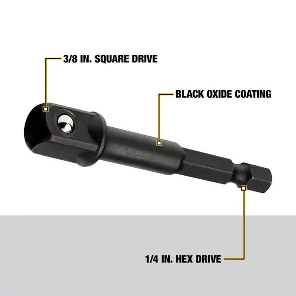 DEWALT 1/4 to 3/8 IMPACT READY Socket Adaptor