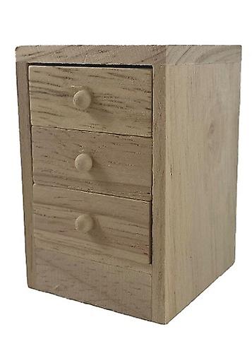 Dolls House Bare Wood Storage Cabinet Miniature Bedroom Nursery Study Furniture