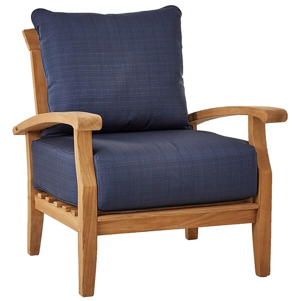 Cambridge Casual Leon Teak Patio Club Chair with Cushion