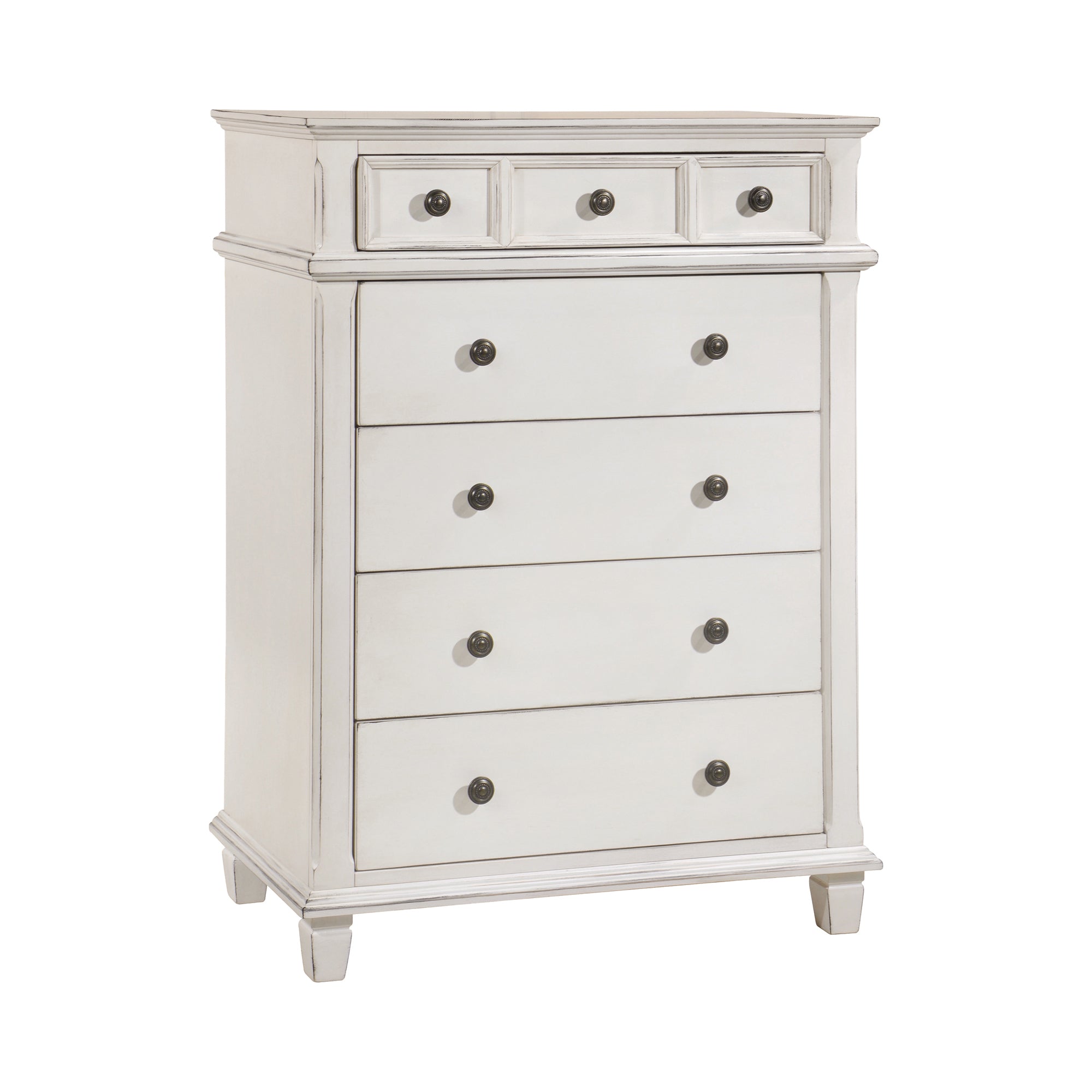 Carolina 5-drawer Chest Antique White