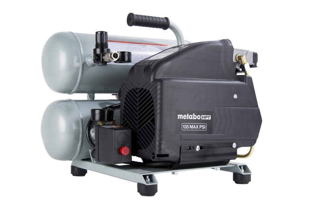 Portable 4 Gallon Twin Stack Air Compressor ;