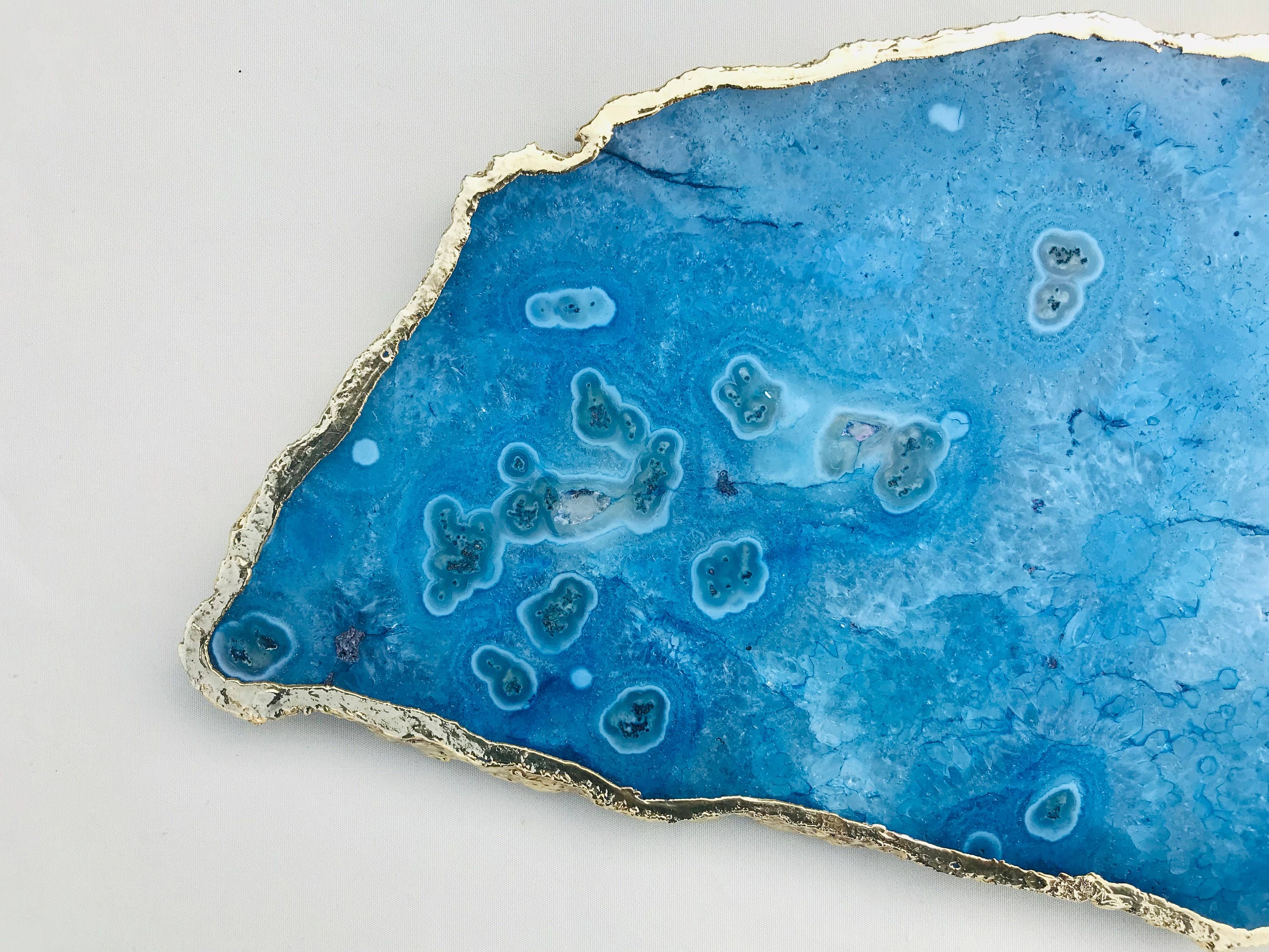 Large Blue Agate Cheese Platter/Tray. Momentos/Sign Boards