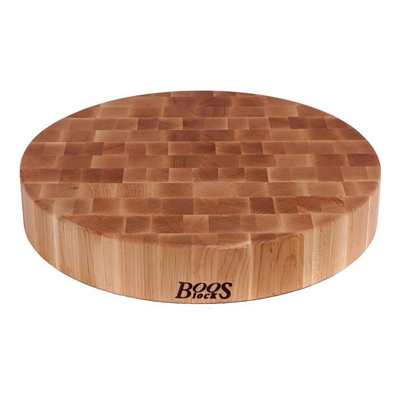 John Boos Classic Collection 18 Inch Wood Round Chopping Block， Maple Wood Grain