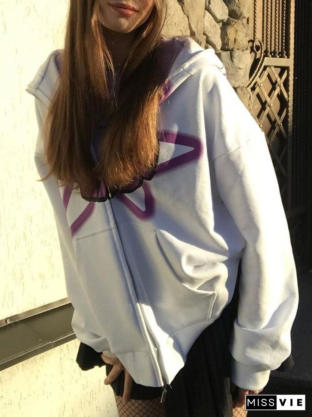 Magic Star Graphic Zip Up Hoodie