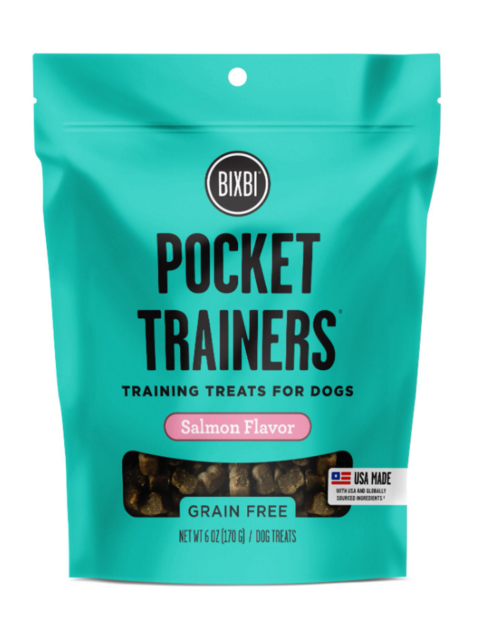 Bixbi Pocket Trainers Salmon Flavored Dog Training Treats， 6oz.