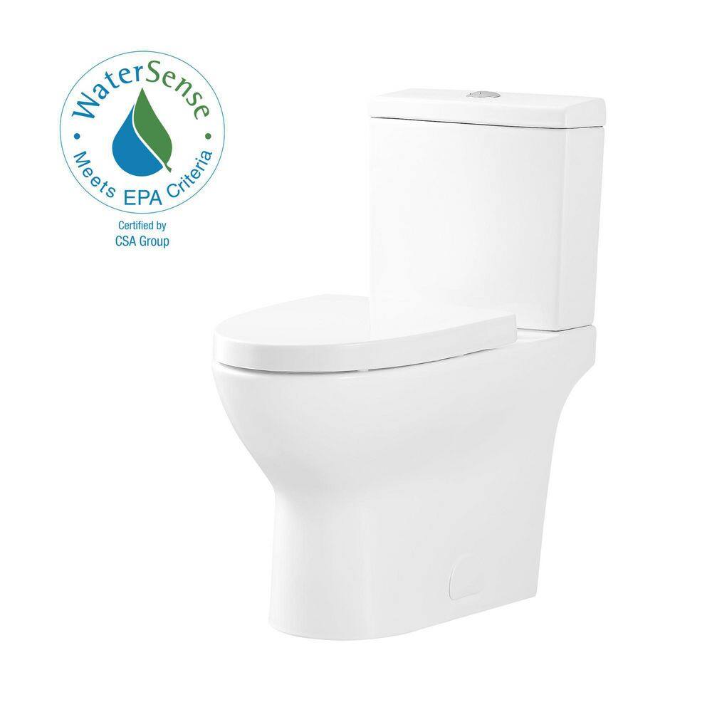 OVE Decors Beverly 2-Piece 1.11.6 GPF Dual Flush Elongated Toilet in White Seat Included 15WDP-BEVE00-00