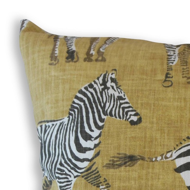 Africana Square Throw Pillow Gold The Pillow Collection