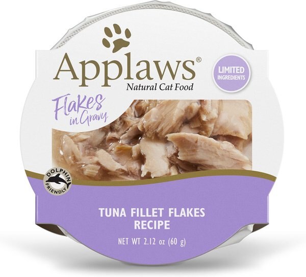 Applaws Tuna Flakes in Gravy Wet Cat Food， 2.12-oz， case of 18