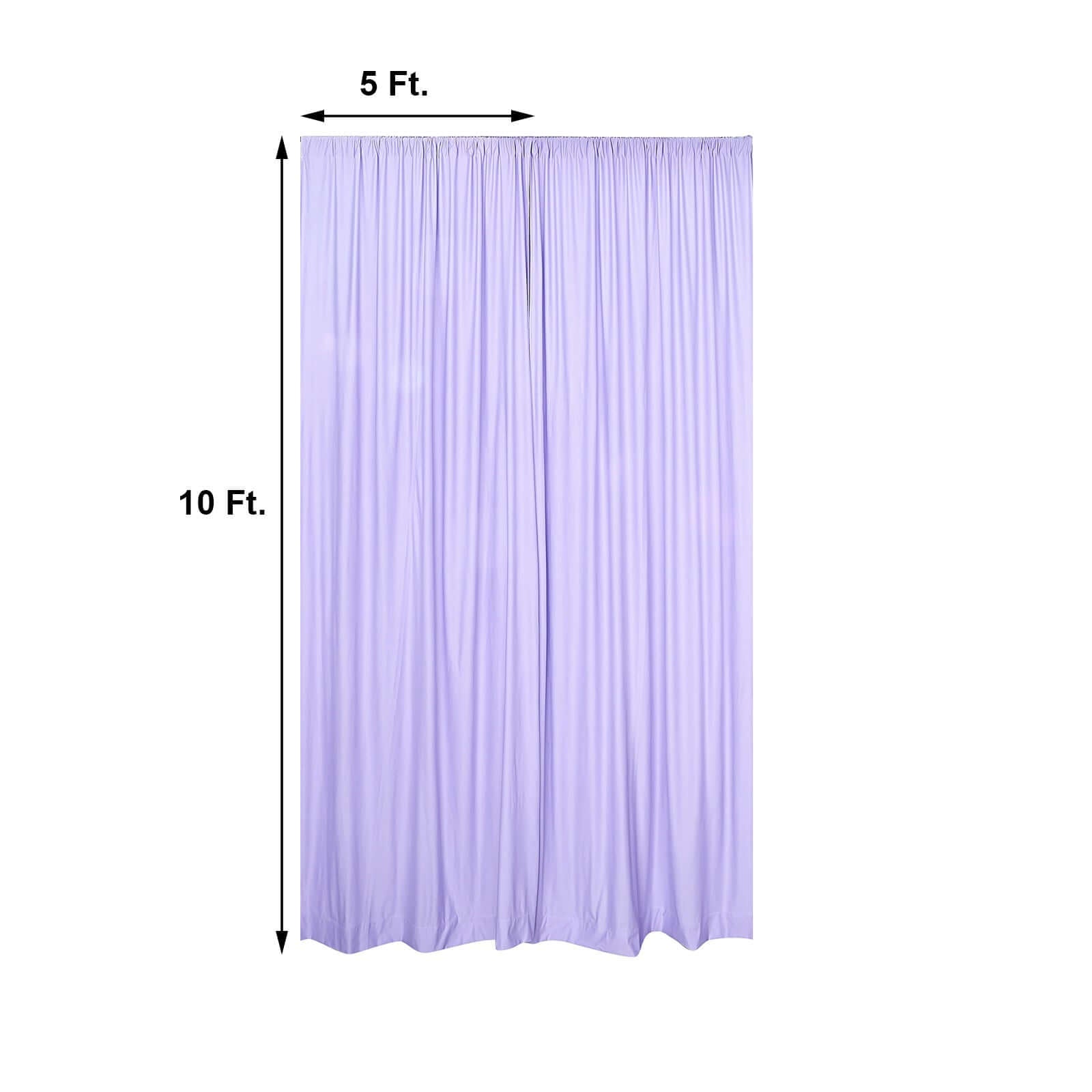 2 Pack Lavender Lilac Scuba Polyester Backdrop Drape Curtains, Inherently Flame Resistant Event Divider Panels Wrinkle Free With Rod Pockets - 10ftx10ft