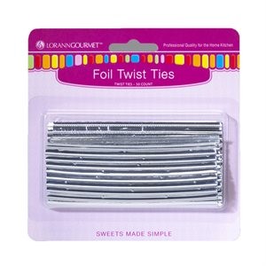 LorAnn Oils 5719 0000 Twist Ties  Silver 50 pack