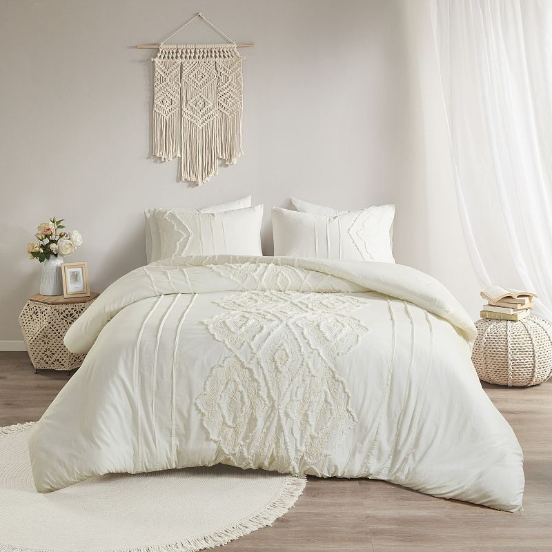 Madison Park Luna Cotton Duvet Cover Set with Shams