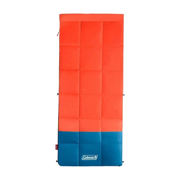 Coleman Kompact 40 Degree Sleeping Bag Coral Orange