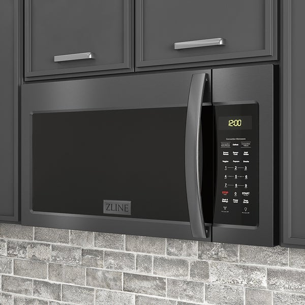 ZLINE Over the Range Convection Microwave Oven in Black Stainless