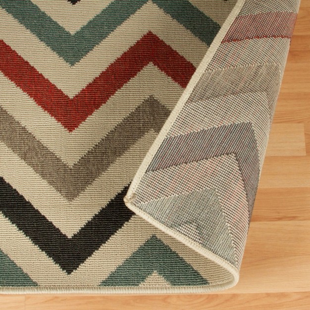 Chevron Zig zag Geometric Coastal Indoor Outdoor Area Rug By Blue Nile Mills