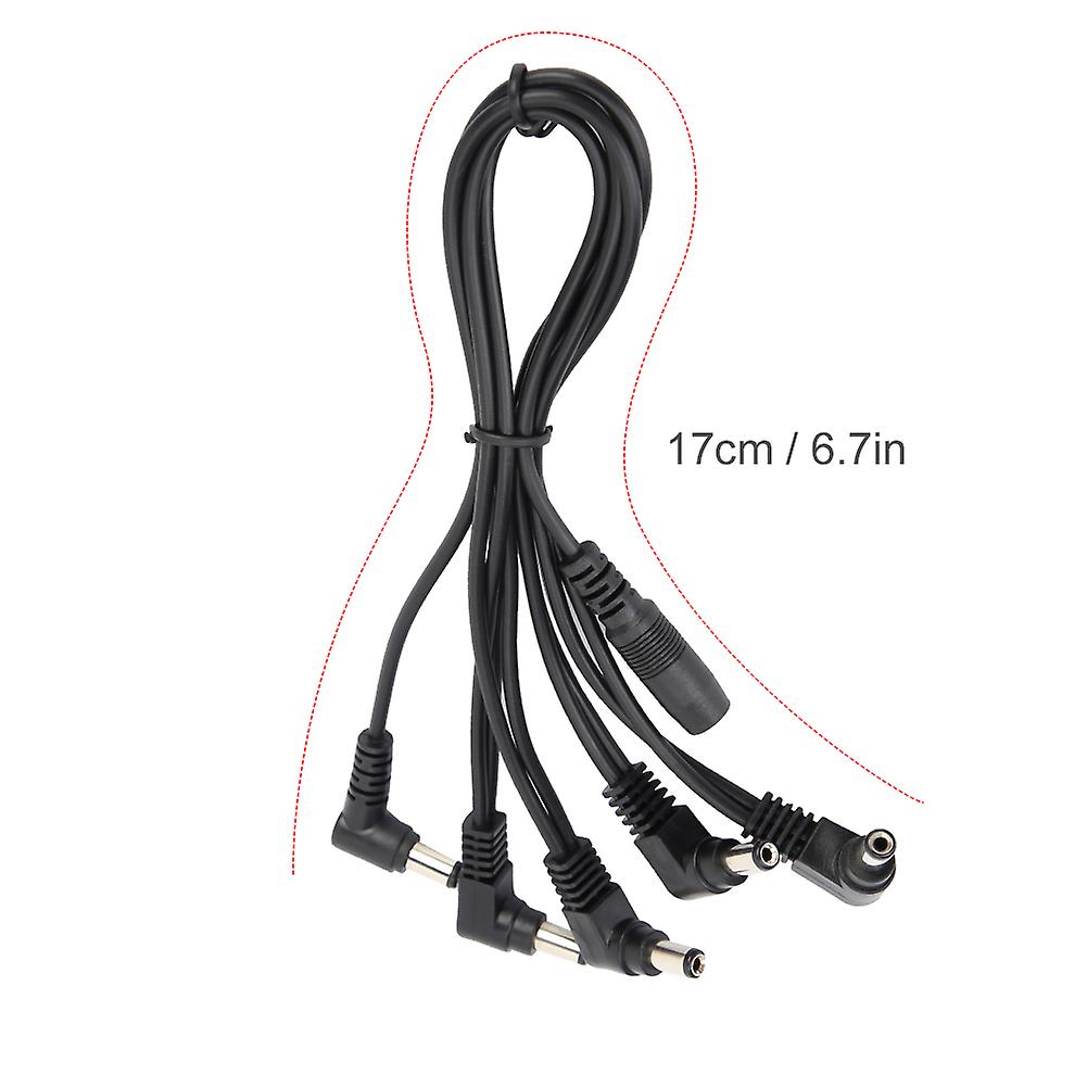 5 Way Electrode Daisy Chain Cable For Guitar Effects Power Supply Adapter Splitter