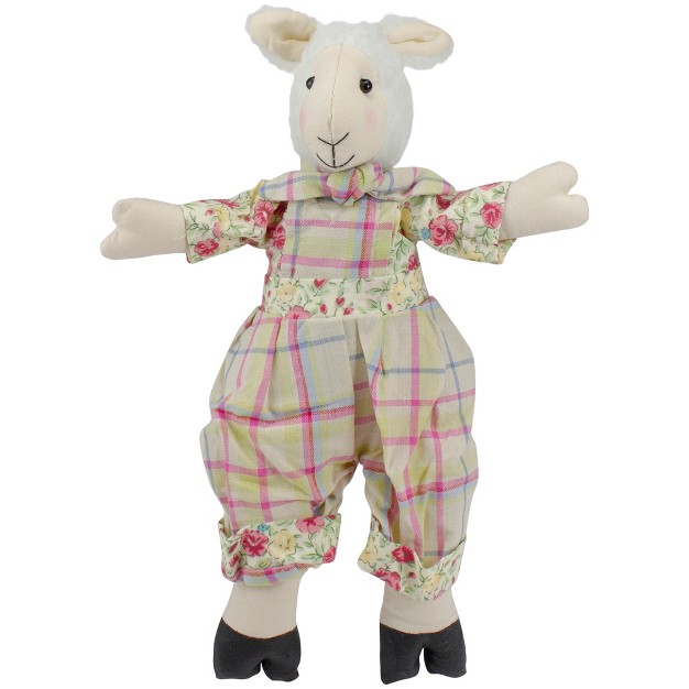 Cream Pink And Green quot liam quot The Lamb Boy Sitting Spring Figure