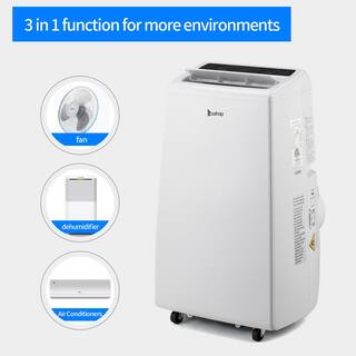 Winado 12000 BTU 8000 BTU(DOE) Portable Air Conditioner with Dehumidifier in White 578901619268