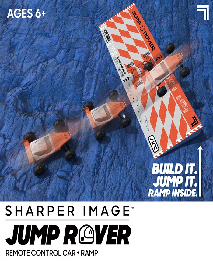 Sharper Image Remote Control Stunt Ramp Rechargeable Jump Rover Car Toy Set of 3