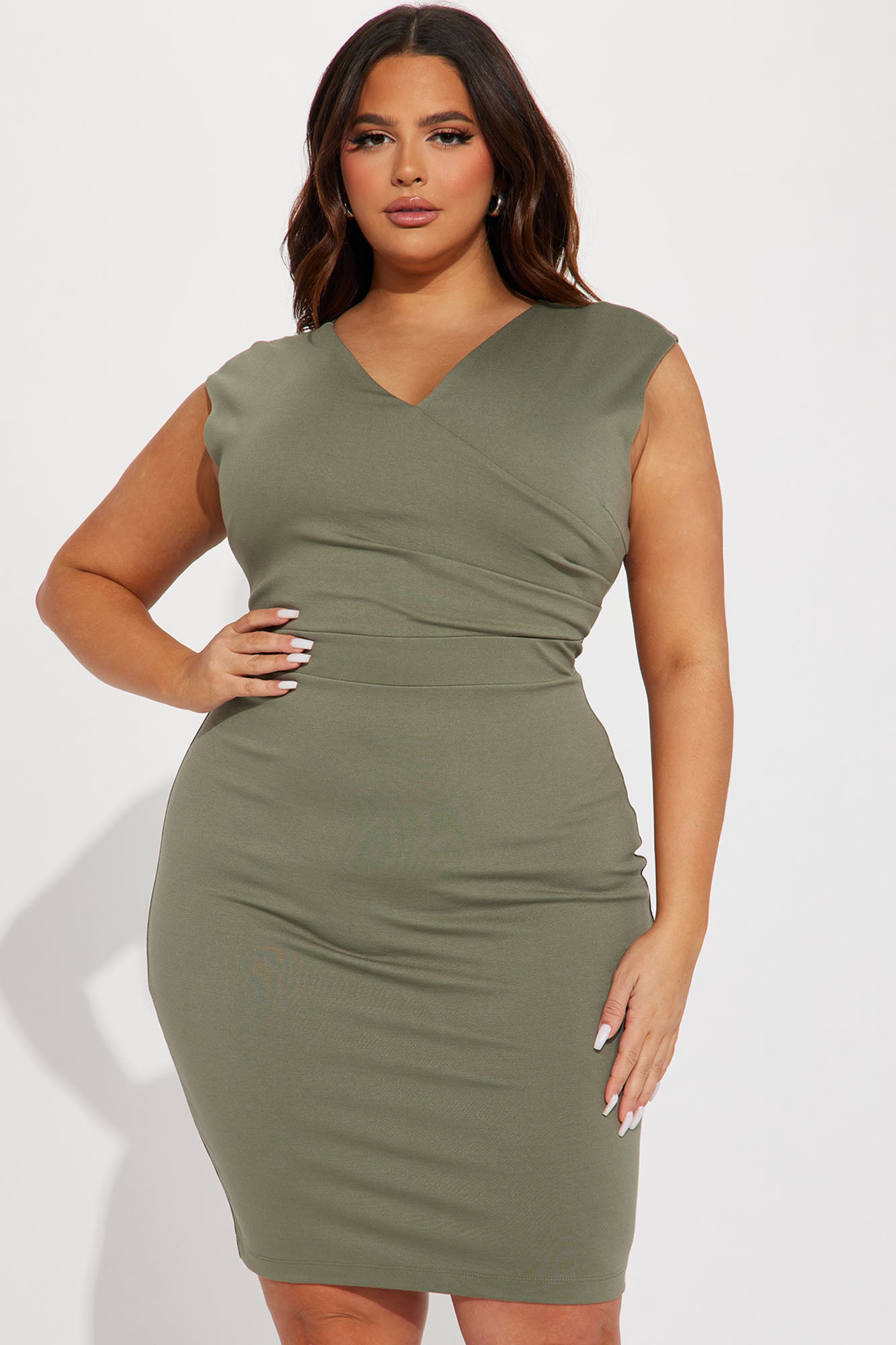 Bills Paid Midi Dress - Olive