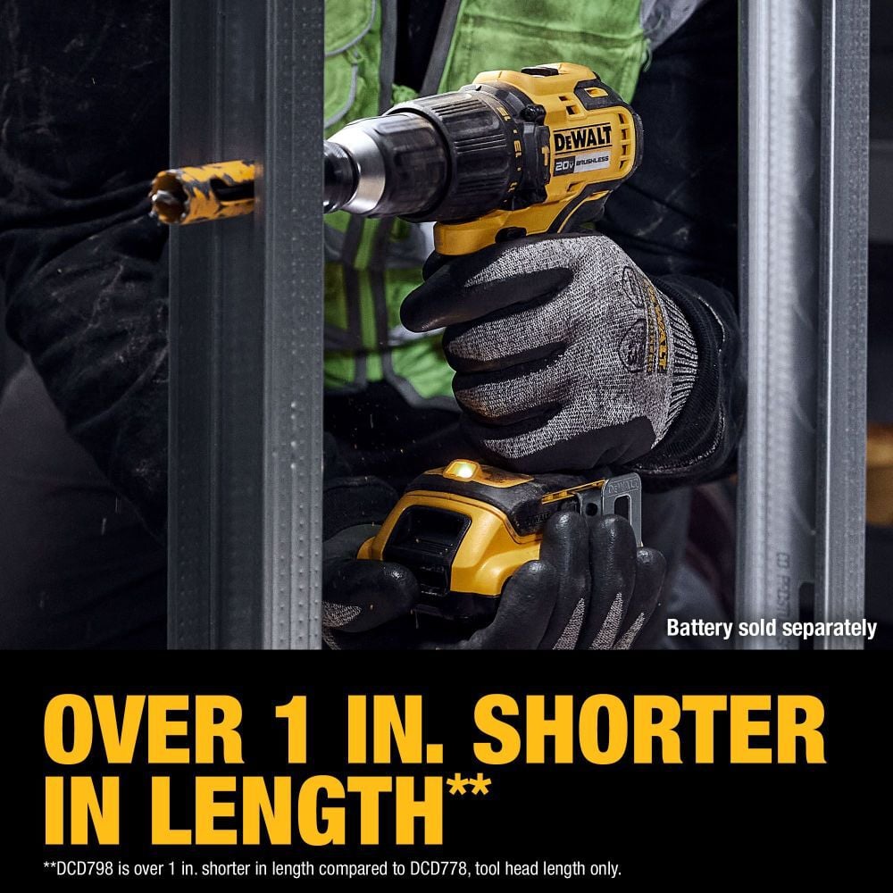 DEWALT DEWALT 20V MAX* Brushless Cordless 1/2 in. Hammer Drill (Tool Onl DCD798B from DEWALT