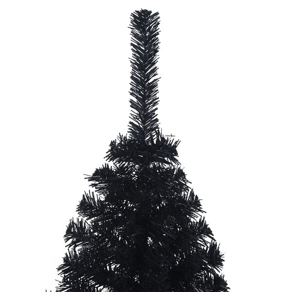 vidaXL Christmas Tree Decoration Artificial HalfCircle Tree with Stand PVC