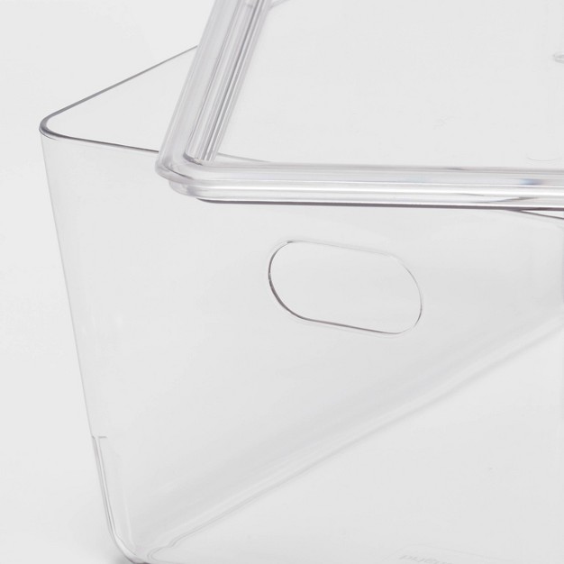 4l Stacking Clear Bin With Lid