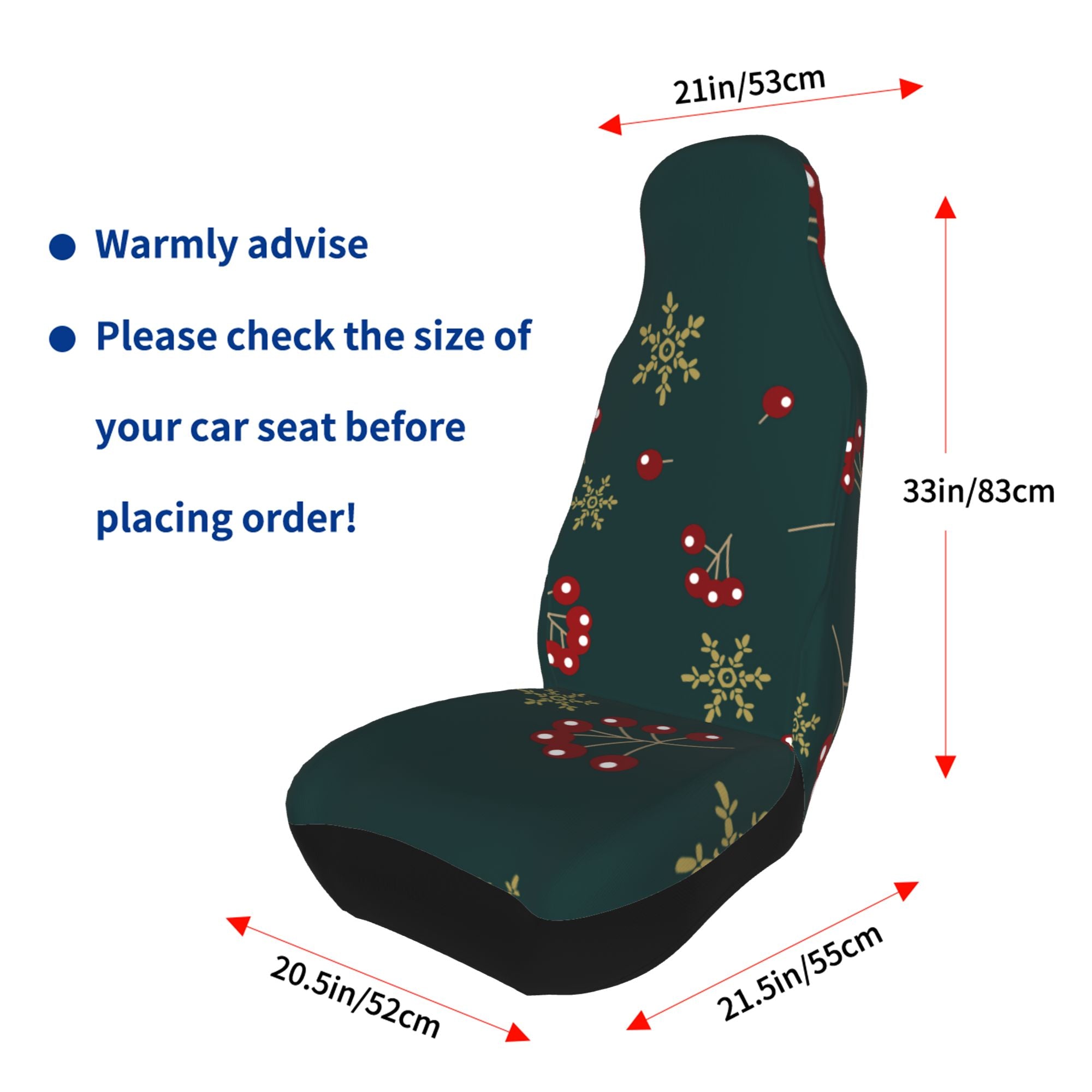 ZICANCN Car Seat Cover Bohemian Christmas Festive Style Car Front Seat Covers Protectors ， Automotive Seat Covers for Cars Trucks Suv