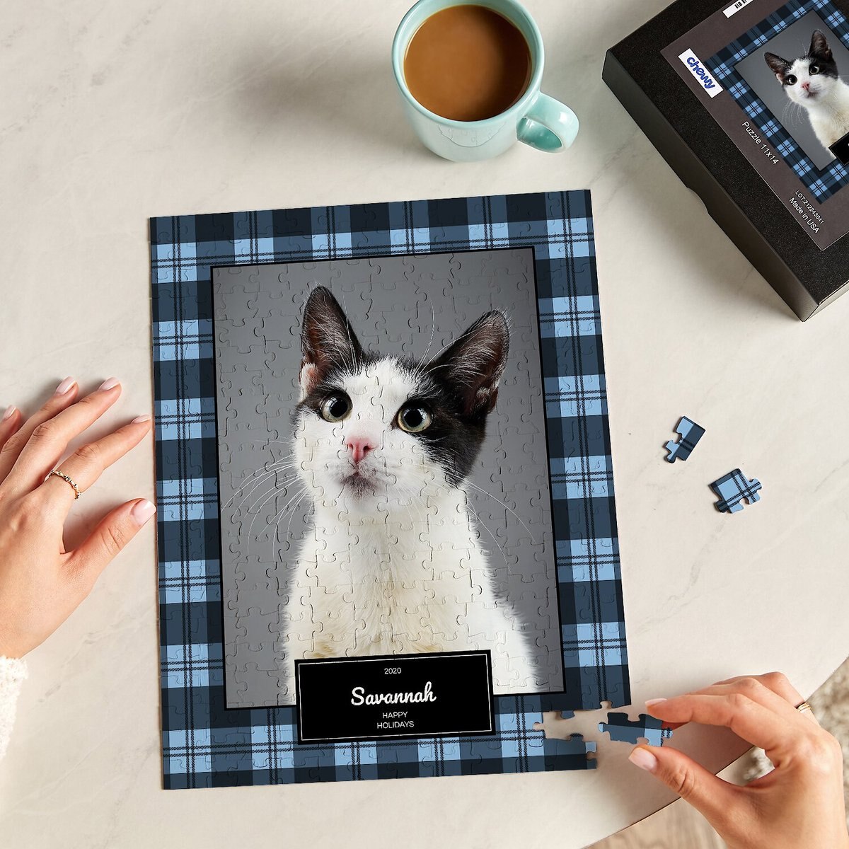 Frisco Personalized Plaid Photo Puzzle