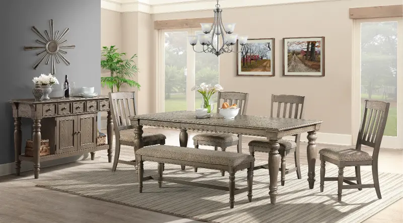 Balboa Park Roasted Oak 6 Piece Dining Set