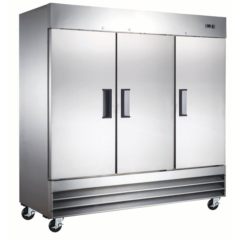 Cooler Depot 81 in. W 72 cu. ft. Three Door Commercial Refrigerator in Stainless Steel XB81R