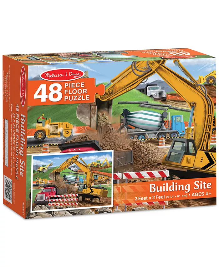 Melissa and Doug Melissa and Doug Building Site Jumbo Jigsaw Floor Puzzle - 48 pcs