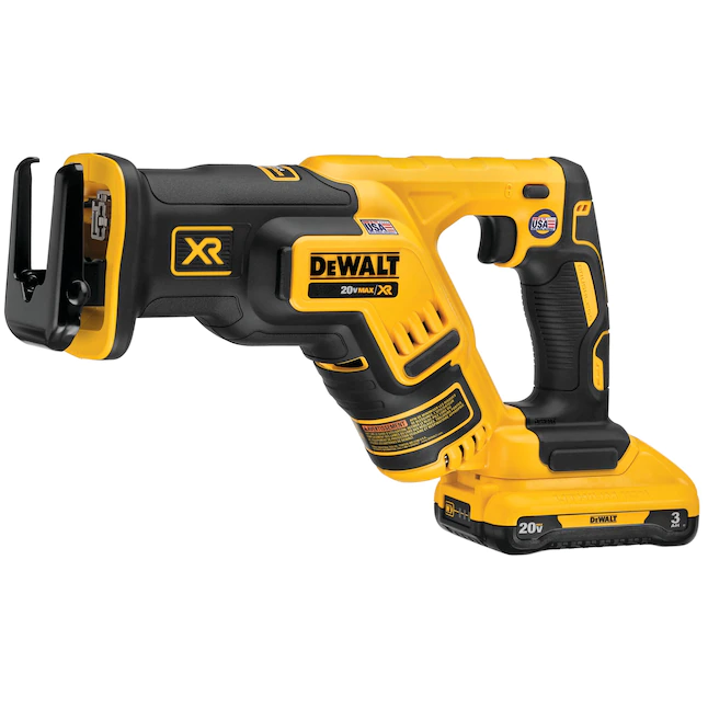 DEWALT DCS367L1 20-Volt MAX XR Cordless Brushless Compact Reciprocating Saw with (1) 20-Volt Battery 3.0Ah and Charger