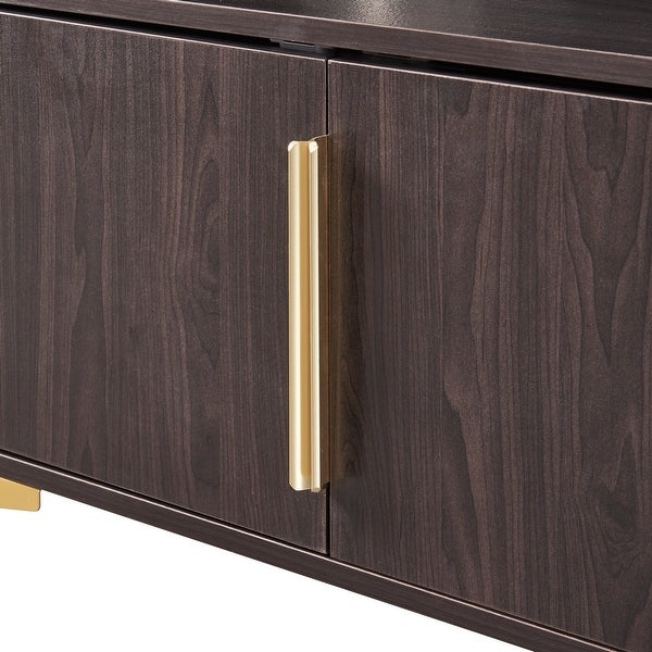 Nestfair Sideboard with Gold Metal Legs and Magnetic Suction Doors