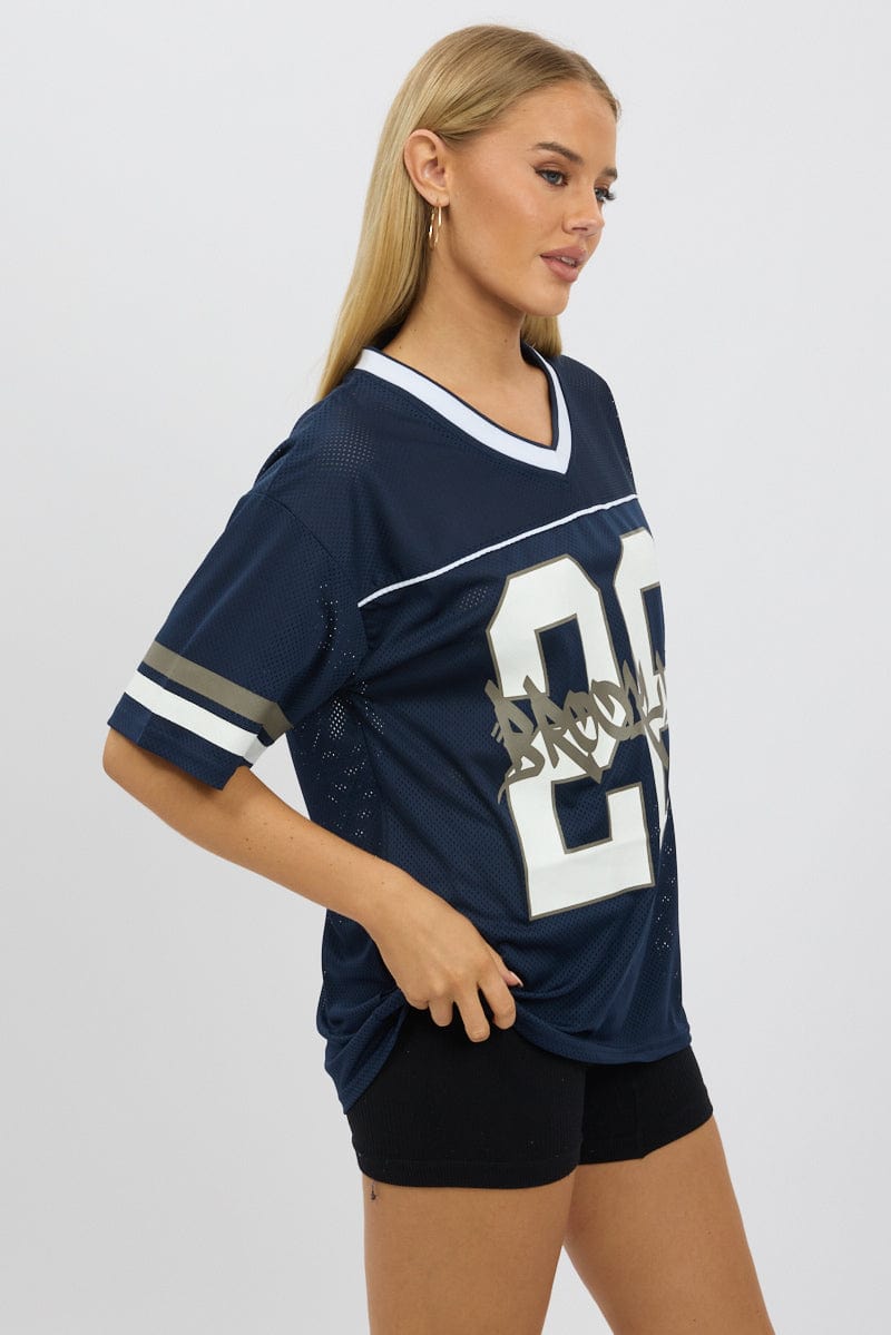 Blue Sport Tee Short Sleeve