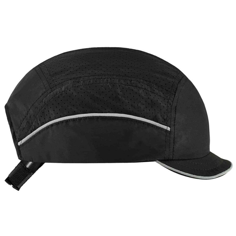 Skullerz 8955 Micro Brim Black Lightweight Bump Cap Hat 8955