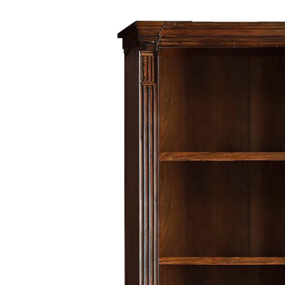 Bridgevine Home Parliament 84 in. Hazelnut Wood 3-Shelf Standard Universal Bookcase Pier with Cabinets ZPAR-3000