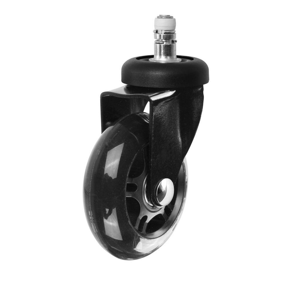 SlipStick 3 in. Black Rollerblade Office Chair Caster Wheels (5-Pack) CB690