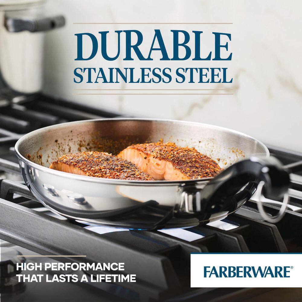 Farberware Classic Series 2-Piece Stainless Steel Stovetop Skillet Set 71229