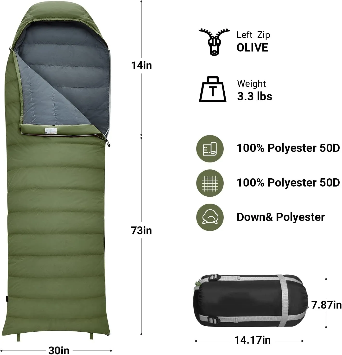 Outdoor camping envelope thermal adult winter padded cotton sleeping bag